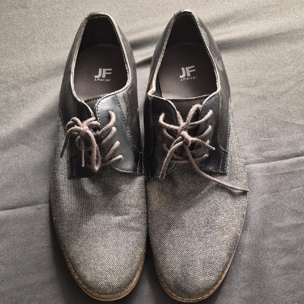 jf j.ferrar Men's Gray Lace-Up Shoes